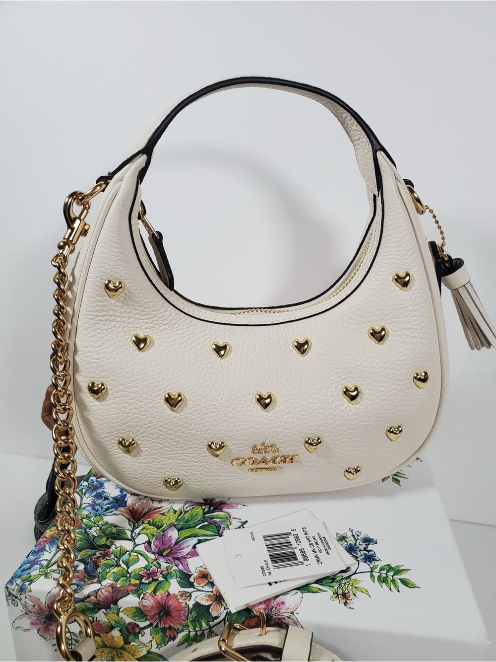 Coach Carmen Mini Crossbody Bag With Heart Rivets NWT